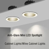 Mini Led Spot Downlights Recessed COB Dimmable Ceiling Light For Home Cabinet Showbox Hole Size 30mm