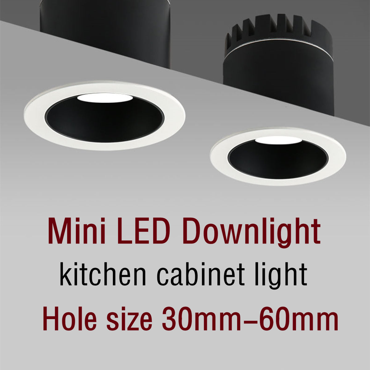 Mini Led Spot Downlights Recessed COB Dimmable Ceiling Light For Home Cabinet Showbox Hole Size 30mm