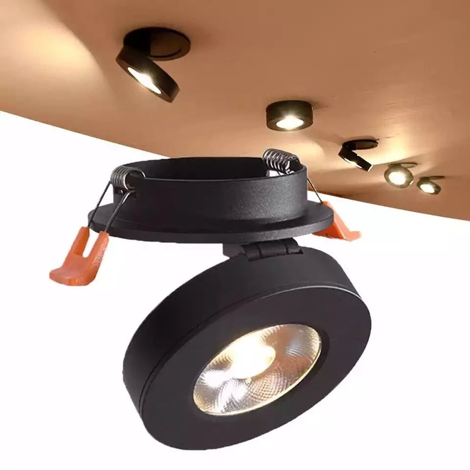 Slim Ceiling lamp Dimmable LED Downlight 5W 7W 10W 12W Round Recessed Lamp Foldable and 360 degree rotatable LED Spot Lighting