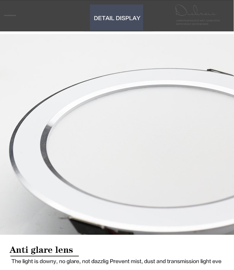 LED Downlight 18W 15W 12W 9W 7W AC220V 230V Spot LED Lamp Waterproof downlight Home Decor Round Recessed Spot Light