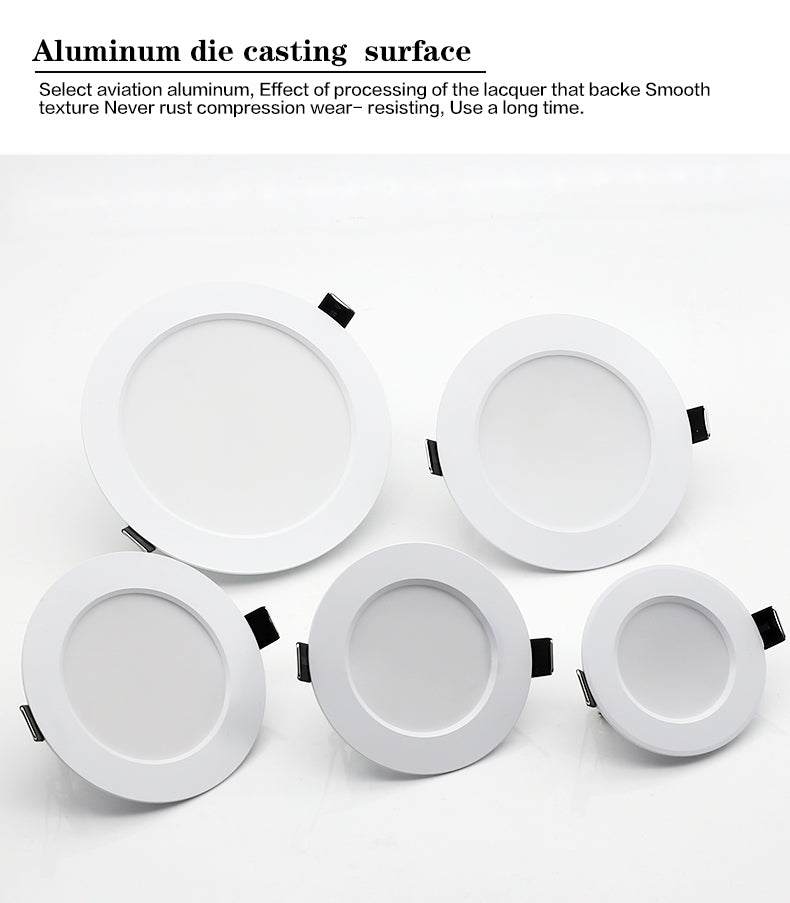 LED Downlight 18W 15W 12W 9W 7W AC220V 230V Spot LED Lamp Waterproof downlight Home Decor Round Recessed Spot Light