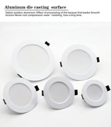 LED Downlight 18W 15W 12W 9W 7W AC220V 230V Spot LED Lamp Waterproof downlight Home Decor Round Recessed Spot Light