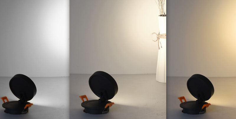 Slim Ceiling lamp Dimmable LED Downlight 5W 7W 10W 12W Round Recessed Lamp Foldable and 360 degree rotatable LED Spot Lighting