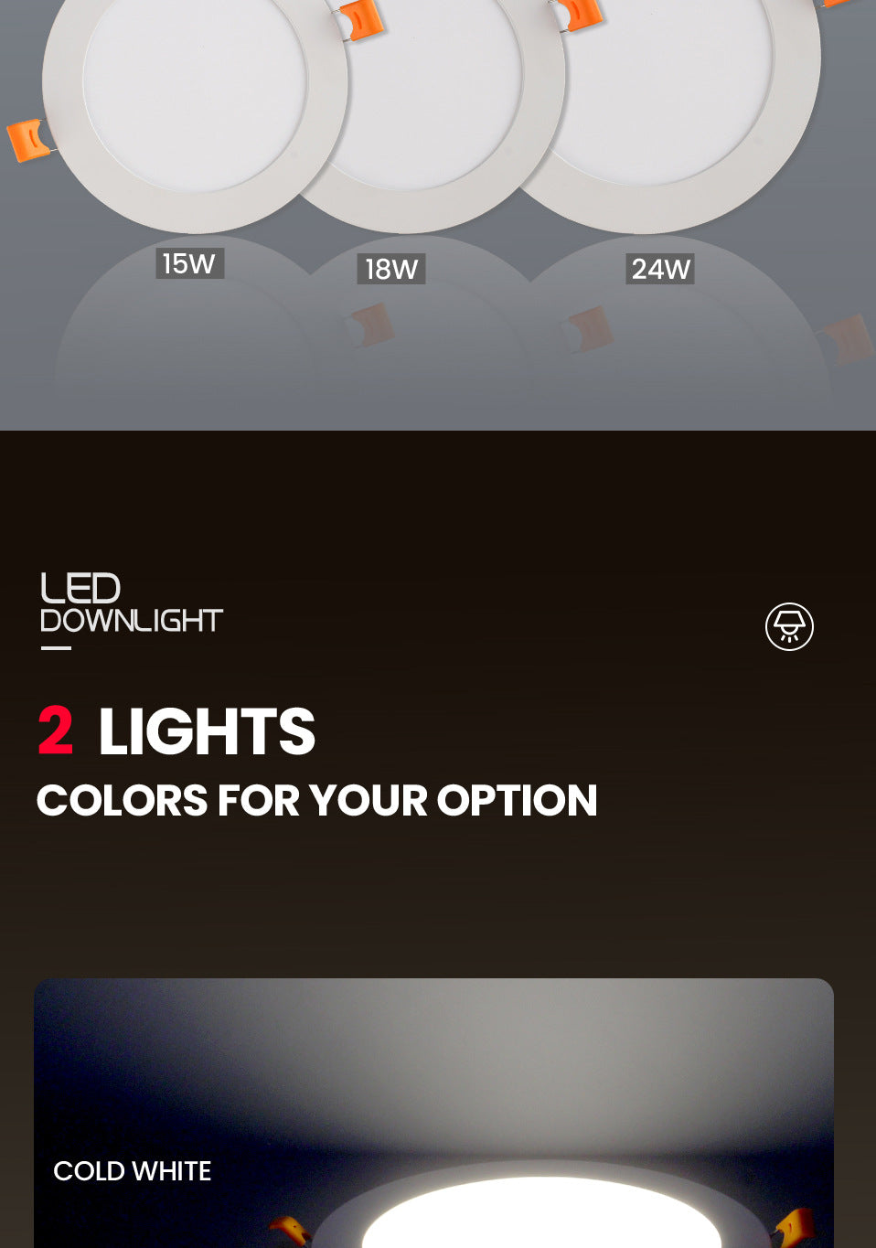 Ultra Thin LED Downlights 3W 6W 9W 12W 15W 18W 24W Round Ceiling Recessed Panel Lights AC85-265V Lamps For Living Room