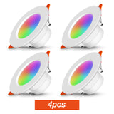 Smart Ceiling Lamp Dimmable LED Downlight RGB 10W Spot Led Recessed Light Tuya Bluetooth App Control Kitchen Indoor Lighting
