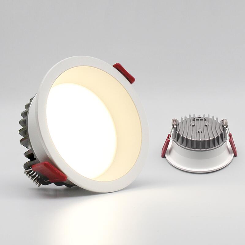 Dimmable AC85~265V Recessed Anti-Glare LED Downlights LED Ceiling Spot Lights Background Lamps Indoor Lighting 9W/12W/15W/18W