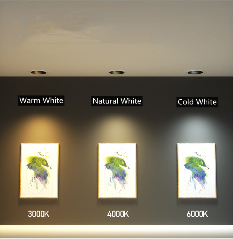 Dimmable AC85~265V Recessed Anti-Glare LED Downlights LED Ceiling Spot Lights Background Lamps Indoor Lighting 9W/12W/15W/18W