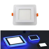 Ultra-thin LED Panel Light Recessed RGB Downlight With Remote Control 6W 9W 24W Round Square Double Color Ceiling Lamp Fixture