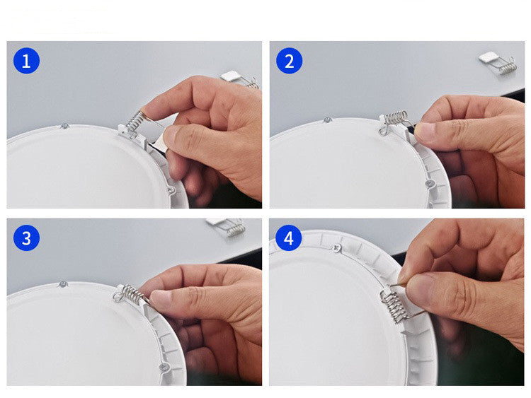 Ultra-thin LED Panel Light Recessed RGB Downlight With Remote Control 6W 9W 24W Round Square Double Color Ceiling Lamp Fixture