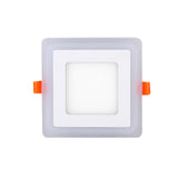 Ultra-thin LED Panel Light Recessed RGB Downlight With Remote Control 6W 9W 24W Round Square Double Color Ceiling Lamp Fixture