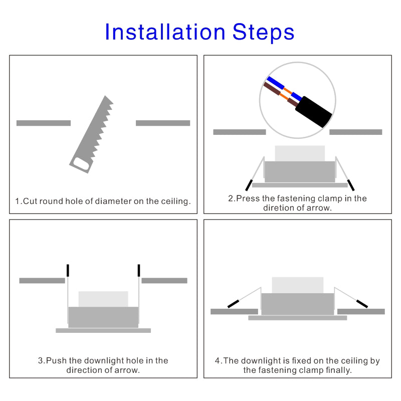 Led Downlight 3W 5W 7W 9W 12W 15W 220V 6pcs/lot Recessed Ceiling Light 3/4/5 inch Round Led Panel Down Light Spotlight Lighting