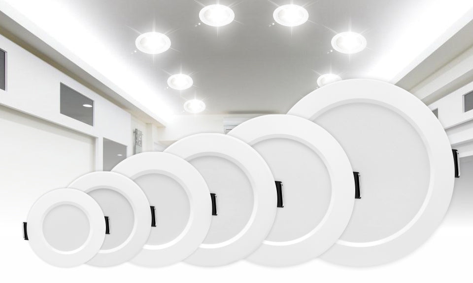 Led Downlight 3W 5W 7W 9W 12W 15W 220V 6pcs/lot Recessed Ceiling Light 3/4/5 inch Round Led Panel Down Light Spotlight Lighting