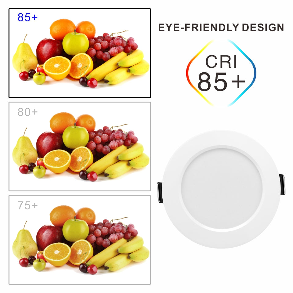 Led Downlight 3W 5W 7W 9W 12W 15W 220V 6pcs/lot Recessed Ceiling Light 3/4/5 inch Round Led Panel Down Light Spotlight Lighting