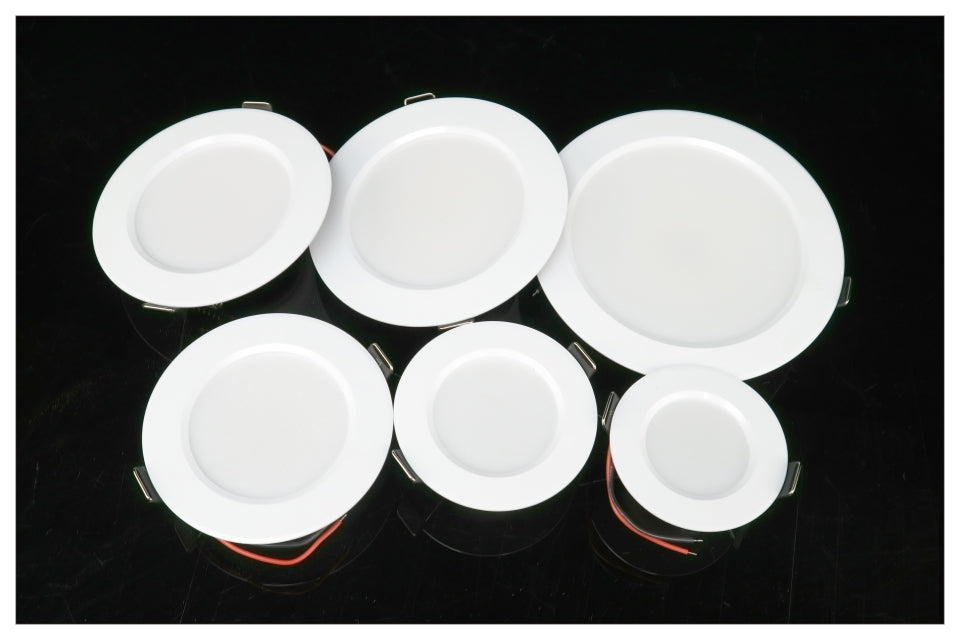 Led Downlight 3W 5W 7W 9W 12W 15W 220V 6pcs/lot Recessed Ceiling Light 3/4/5 inch Round Led Panel Down Light Spotlight Lighting