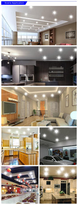 Led Downlight 3W 5W 7W 9W 12W 15W 220V 6pcs/lot Recessed Ceiling Light 3/4/5 inch Round Led Panel Down Light Spotlight Lighting