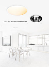 Saiyo LED Borderless Downlight 8W Spot Light Cut Hole 75mm Embedded Anti-glare Trimless Aluminum Recessed Lamp 85-265V For Home