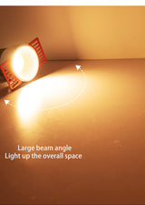 Saiyo LED Borderless Downlight 8W Spot Light Cut Hole 75mm Embedded Anti-glare Trimless Aluminum Recessed Lamp 85-265V For Home