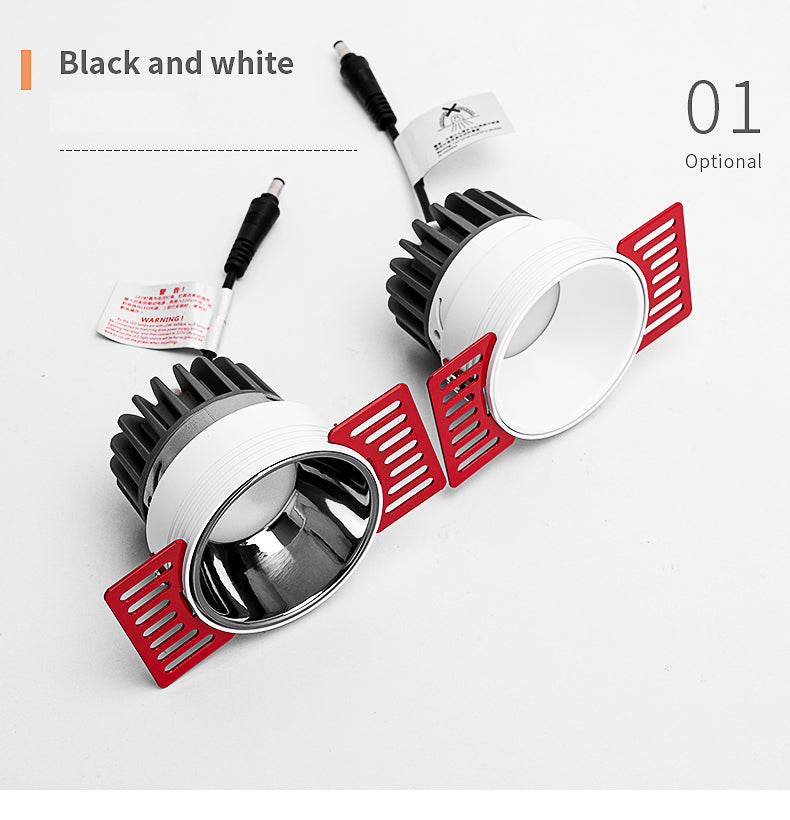 Saiyo LED Borderless Downlight 8W Spot Light Cut Hole 75mm Embedded Anti-glare Trimless Aluminum Recessed Lamp 85-265V For Home