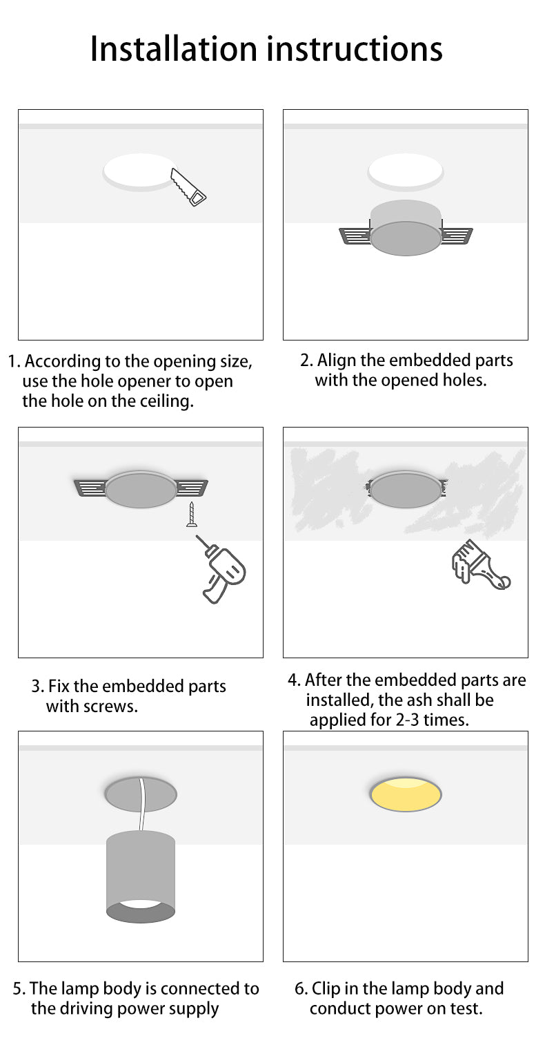 Saiyo LED Borderless Downlight 8W Spot Light Cut Hole 75mm Embedded Anti-glare Trimless Aluminum Recessed Lamp 85-265V For Home