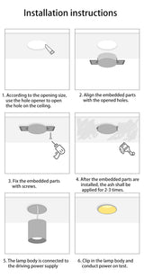 Saiyo LED Borderless Downlight 8W Spot Light Cut Hole 75mm Embedded Anti-glare Trimless Aluminum Recessed Lamp 85-265V For Home