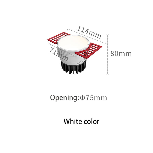 Saiyo LED Borderless Downlight 8W Spot Light Cut Hole 75mm Embedded Anti-glare Trimless Aluminum Recessed Lamp 85-265V For Home