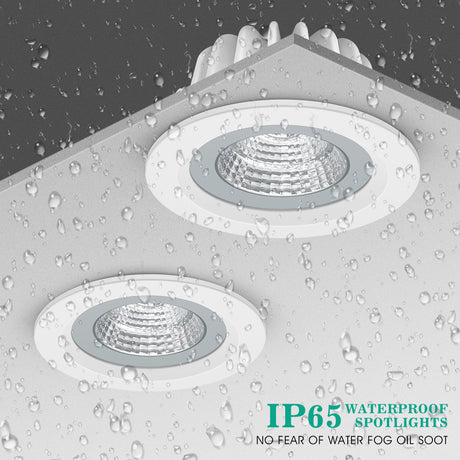 IP65 Waterproof Led Downlight 220V 110V Ceiling Lamp 12W Recessed Down light Round Led Panel Light 15W Spotlight Indoor Lights