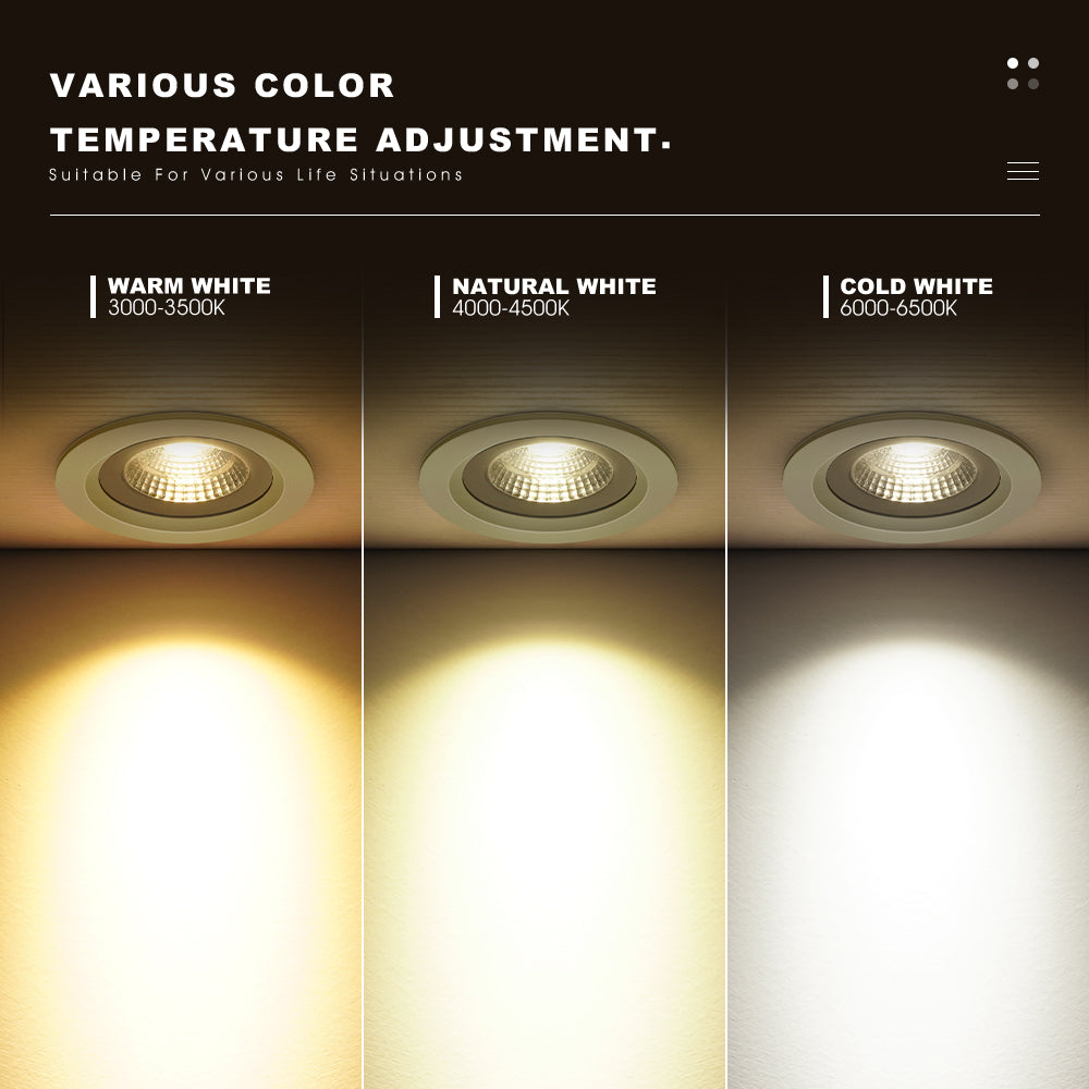 IP65 Waterproof Led Downlight 220V 110V Ceiling Lamp 12W Recessed Down light Round Led Panel Light 15W Spotlight Indoor Lights