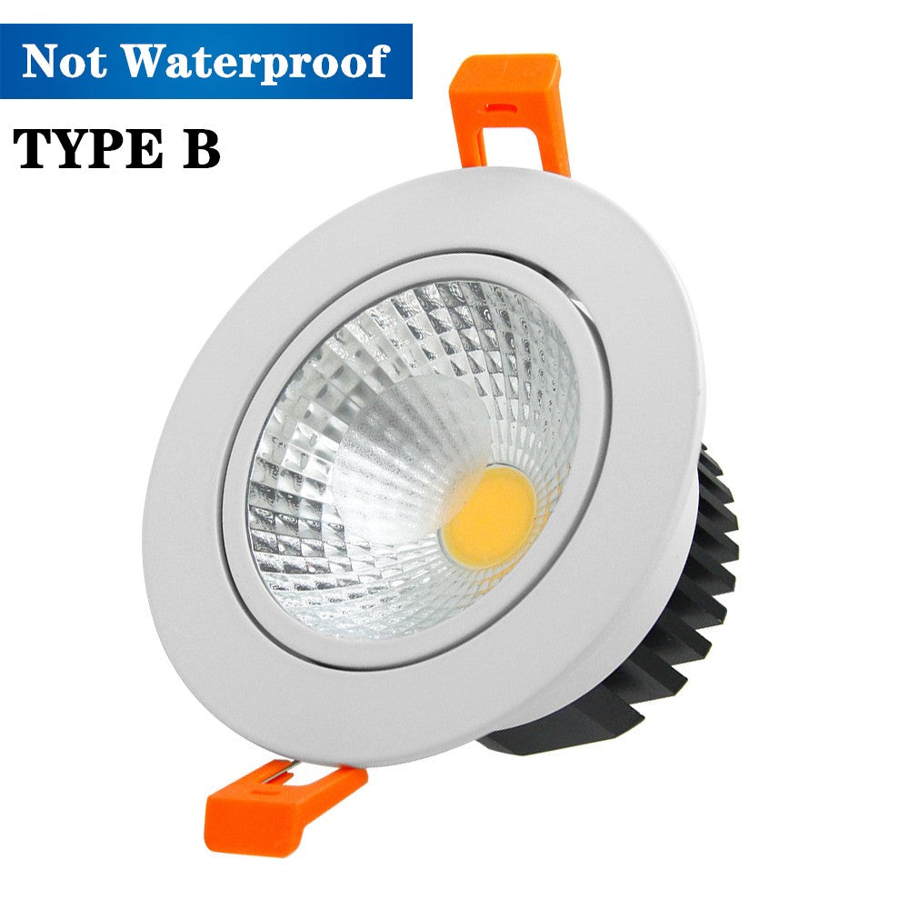 IP65 Waterproof Led Downlight 220V 110V Ceiling Lamp 12W Recessed Down light Round Led Panel Light 15W Spotlight Indoor Lights