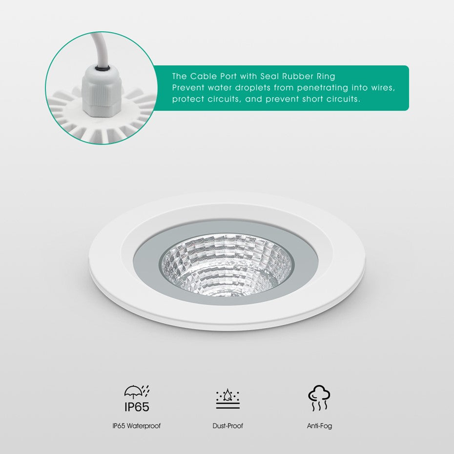 IP65 Waterproof Led Downlight 220V 110V Ceiling Lamp 12W Recessed Down light Round Led Panel Light 15W Spotlight Indoor Lights