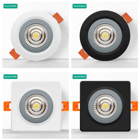 IP65 Waterproof Led Downlight 220V 110V Ceiling Lamp 12W Recessed Down light Round Led Panel Light 15W Spotlight Indoor Lights