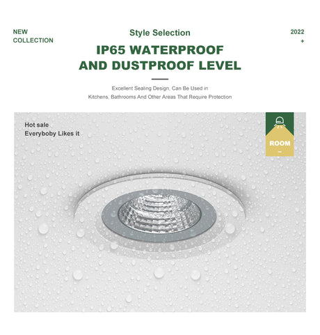 IP65 Waterproof Led Downlight 220V 110V Ceiling Lamp 12W Recessed Down light Round Led Panel Light 15W Spotlight Indoor Lights