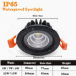 IP65 Waterproof Led Downlight 220V 110V Ceiling Lamp 12W Recessed Down light Round Led Panel Light 15W Spotlight Indoor Lights