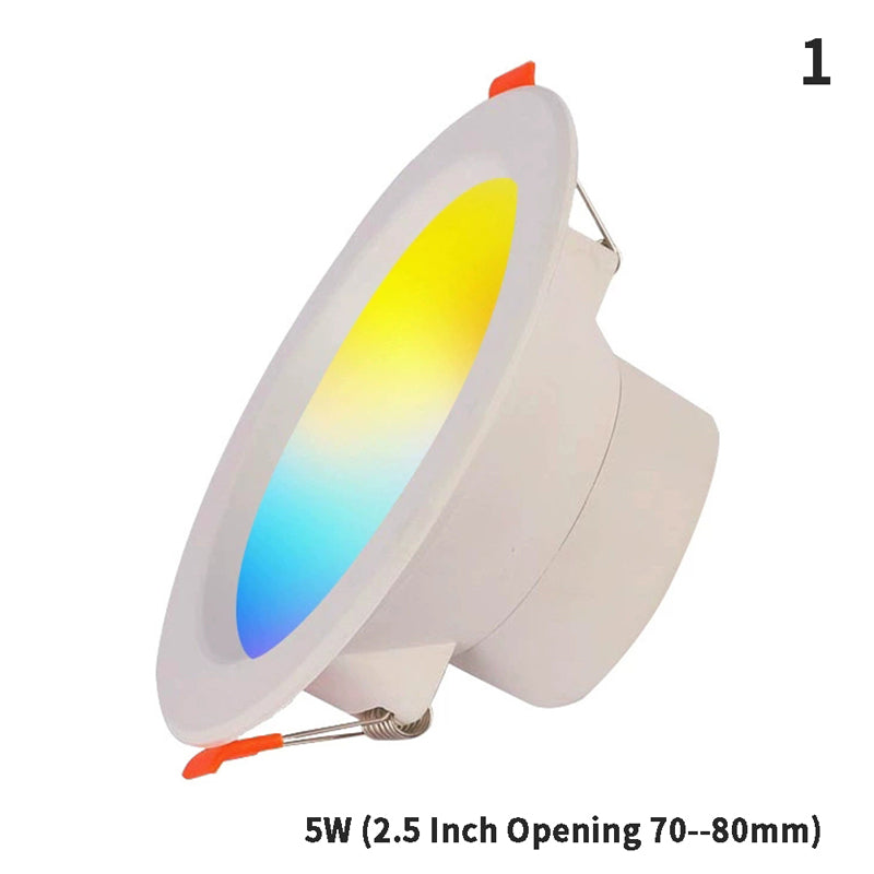 LED Downlight WiFi TUYA Smart Life Dimming Spot Bluetooth Lamp 7W 9W 15W RGB Change Warm Cool Light Work