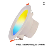 LED Downlight WiFi TUYA Smart Life Dimming Spot Bluetooth Lamp 7W 9W 15W RGB Change Warm Cool Light Work