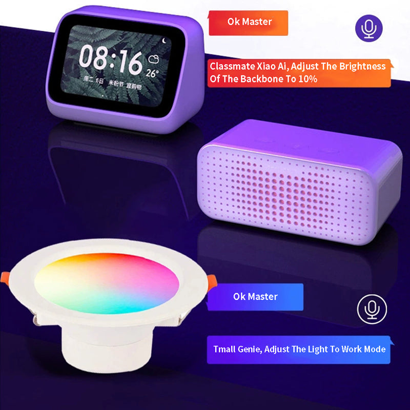 LED Downlight WiFi TUYA Smart Life Dimming Spot Bluetooth Lamp 7W 9W 15W RGB Change Warm Cool Light Work