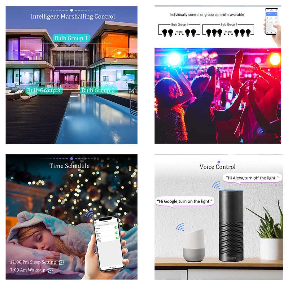 Wi-Fi Smart Ceiling Lamp Spot Led Lights 5W 7W 9W 15W 110V 220V Downlight Led importable Recessed Spots Lighting Work With Alexa