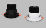 Dimmable recessed LED Downlights Angle Adjustable COB Ceiling Lamp Spot Lights 7w 9w 12w 15w 18w Rotating LED downlight AC85-265V