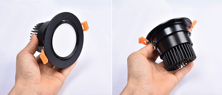 Dimmable recessed LED Downlights Angle Adjustable COB Ceiling Lamp Spot Lights 7w 9w 12w 15w 18w Rotating LED downlight AC85-265V