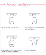 Surface Mounted LED Downlight Side Guide Light Lamp for Ceiling 5W 7W 9W 12W 15W 8Pcs Led Spot Lights Fixtures Indoor Lighting