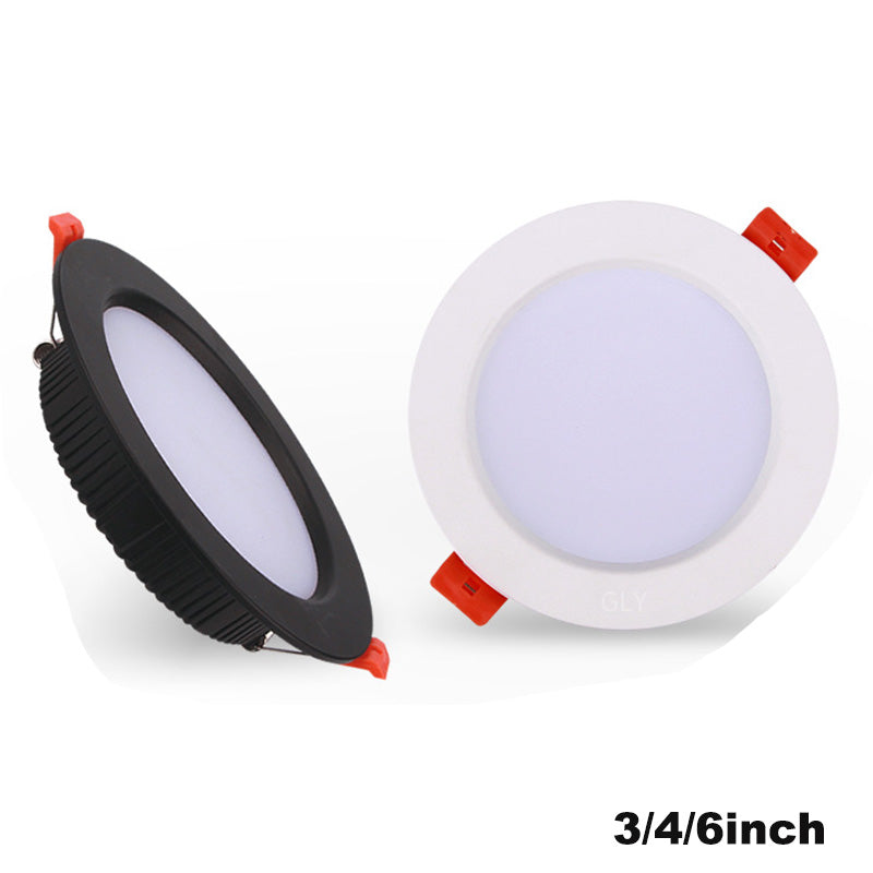 LED Downlight 3W 5W 7W 10w 15W 20W Aluminum 220v Recessed Spot Down Lamp 3/4/6Inch Bedroom Kitchen Indoor Decor Black White