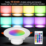 LED Spot Recessed Downlight Remote Control 10W 15W RGB 16 Colors Changing Ceiling Lamp Spotlights Indoor For Living Room Kitchen