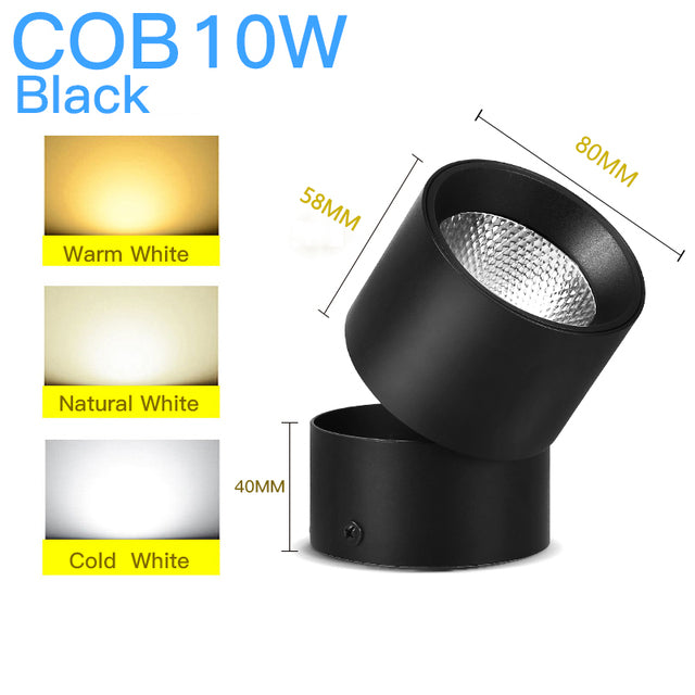 Led Downlight Foldable LED Spotlight 220V Ceiling 5/10/15/25W Spot Lights Surface Mounted Lamp Bedroom Kitchen Indoor Lighting