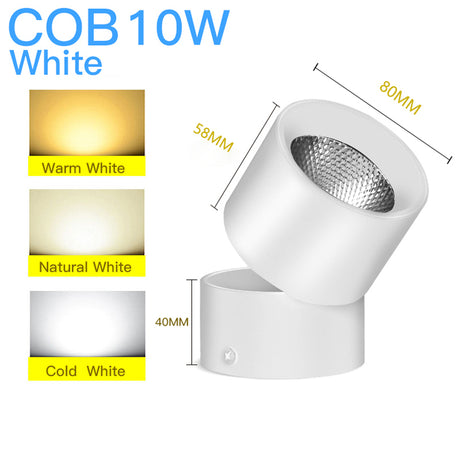 Led Downlight Foldable LED Spotlight 220V Ceiling 5/10/15/25W Spot Lights Surface Mounted Lamp Bedroom Kitchen Indoor Lighting