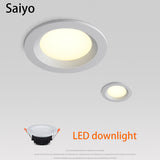 Saiyo Led Downlight 110V 220V Ceiling Light 3W 5W 7W 12W Aluminum Lamp Recessed Round Spot Lights For Kitchen Home Indoor Lighting