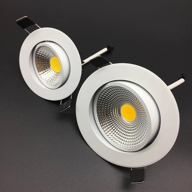 Dimmable LED downlight COB 5w 7w 12w AC220V ceiling light hotel living room bedroom kitchen LED lighting