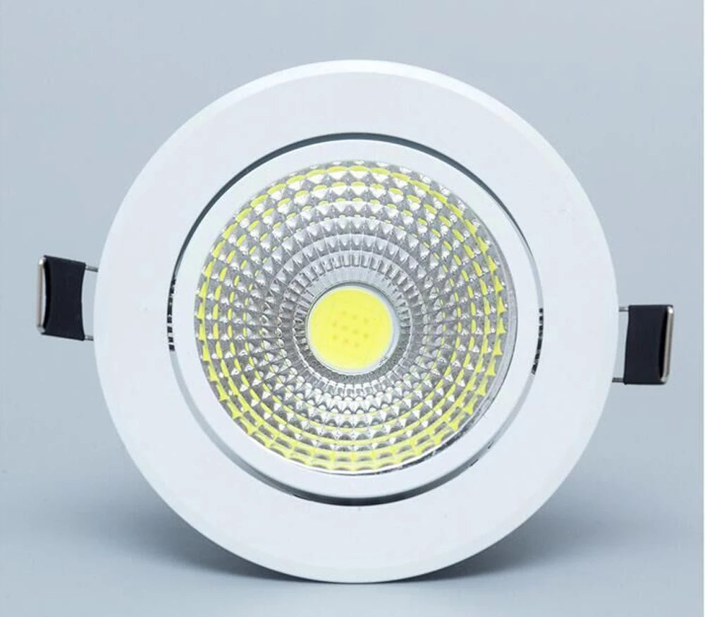 Dimmable LED downlight COB 5w 7w 12w AC220V ceiling light hotel living room bedroom kitchen LED lighting