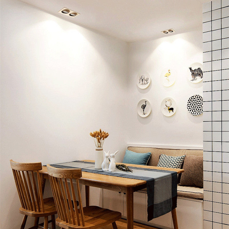 Dimmable 360 Angle Rotatable LED Recessed Downlight Epistar Chip 14W 18W 24W COB Spot Light Ceiling Lamp AC85~265V