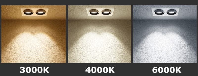 Dimmable 360 Angle Rotatable LED Recessed Downlight Epistar Chip 14W 18W 24W COB Spot Light Ceiling Lamp AC85~265V