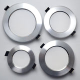LED Downlight Ceiling silvery 3W 5W 7W 9W 12W 15W 18W Warm white cold white Bright silver led light AC 220V 230V 240V