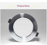 LED Downlight Ceiling silvery 3W 5W 7W 9W 12W 15W 18W Warm white cold white Bright silver led light AC 220V 230V 240V